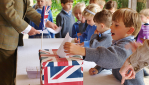 The children and staff of Hazlegrove did their bit for the future of Britain today. They turned out The children and staff of Hazlegrove did their bit for the future of Britain today. They turned out